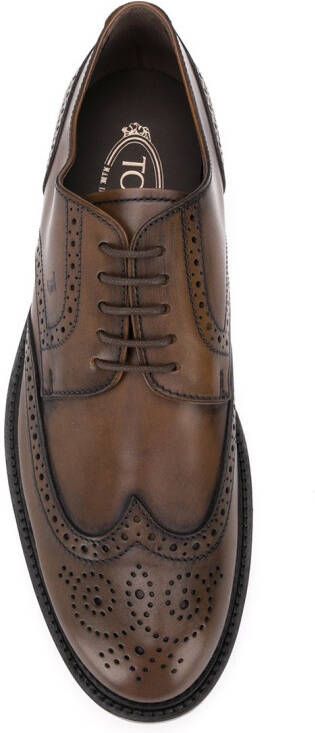 Tod's lace-up leather brogues Brown
