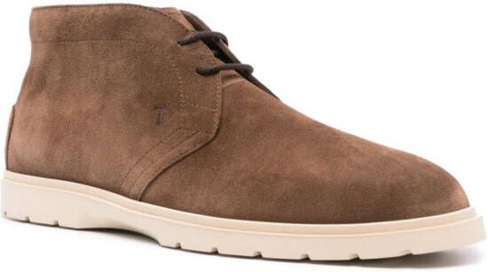 Tod's lace-up suede Derby shoes Brown
