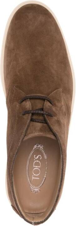 Tod's lace-up suede Derby shoes Brown