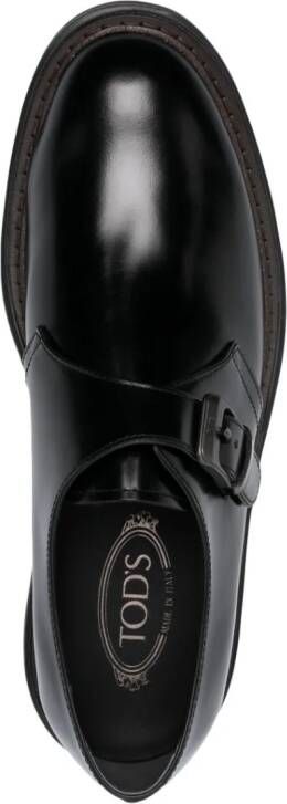 Tod's leather 55mm monk shoes Black