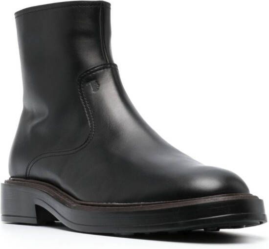 Tod's leather ankle boots Black