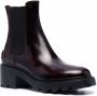 Tod's leather block-heel Chelsea boots Red - Thumbnail 2