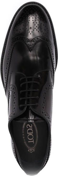Tod's leather lace-up brogues Black