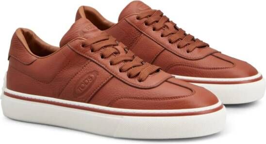 Tod's leather lace-up sneakers Brown