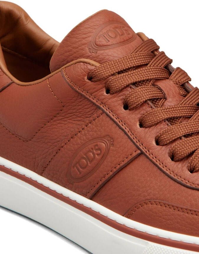 Tod's leather lace-up sneakers Brown