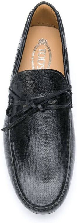 Tod's leather loafers Black