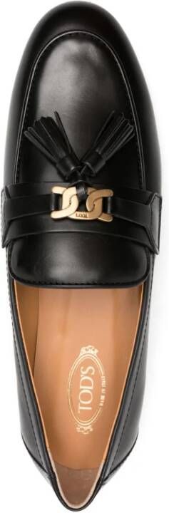Tod's leather loafers Black