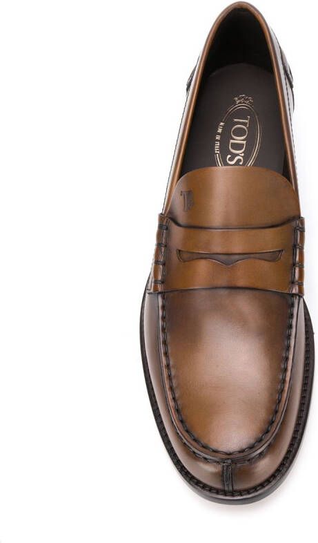Tod's leather loafers Brown