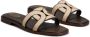 Tod's leather logo strap sandals Brown - Thumbnail 2