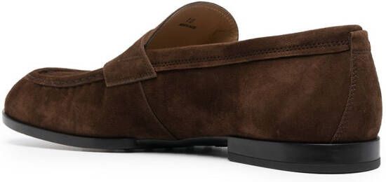 Tod's leather low-heel loafers Brown