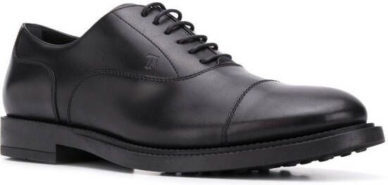 Tod's leather Oxford shoes Black