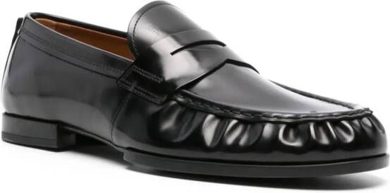 Tod's leather penny loafers Black
