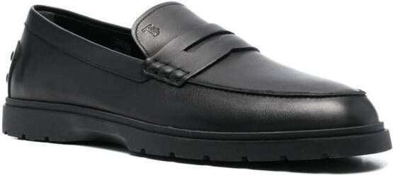 Tod's leather Penny loafers Black