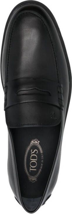 Tod's leather Penny loafers Black