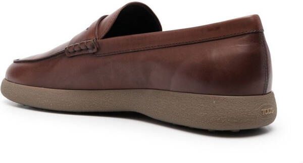Tod's leather penny loafers Brown