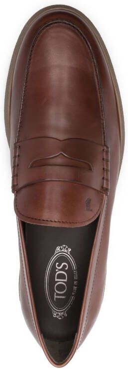 Tod's leather penny loafers Brown