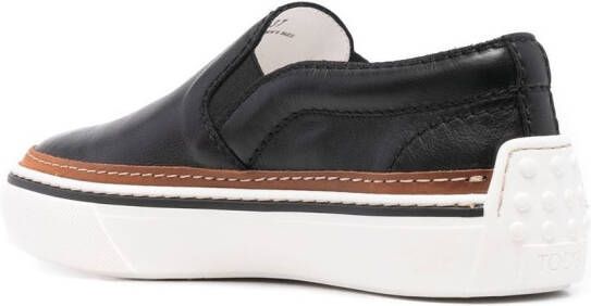 Tod's leather slip-on sneakers Black