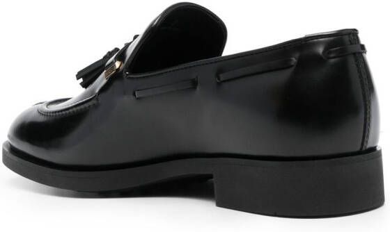 Tod's leather tassel loafers Black