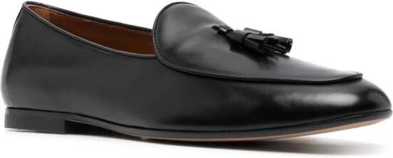 Tod's leather tassels loafers Black