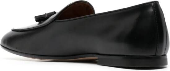 Tod's leather tassels loafers Black