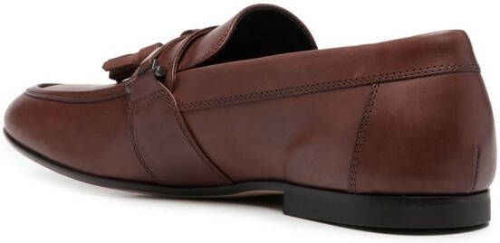 Tod's leather tassels loafers Brown