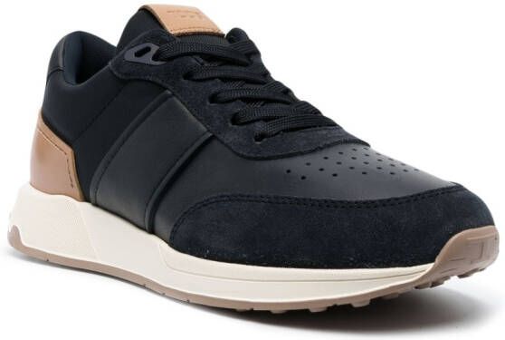 Tod's leather-trimmed low-top sneakers Blue