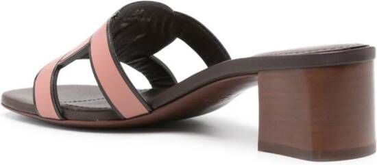 Tod's leather two-tone mules Pink