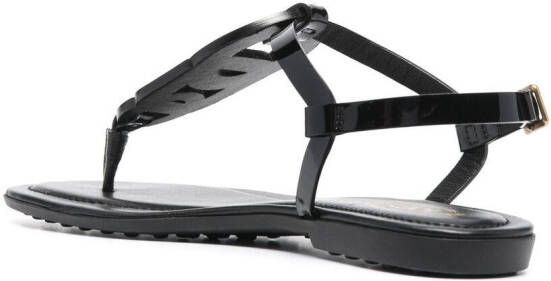 Tod's link-strap flat sandals Black
