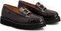 Tod's logo-buckle leather loafers Brown - Thumbnail 2