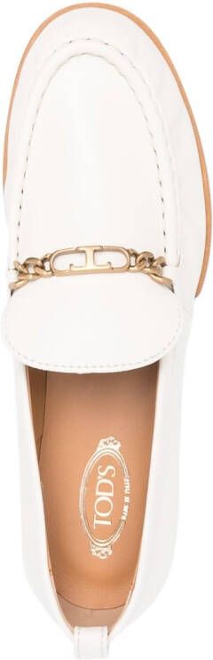 Tod's logo chain-link loafers White