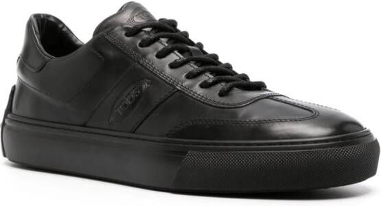 Tod's logo-debossed leather sneakers Black