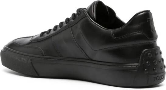 Tod's logo-debossed leather sneakers Black