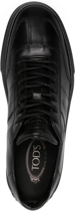 Tod's logo-debossed leather sneakers Black