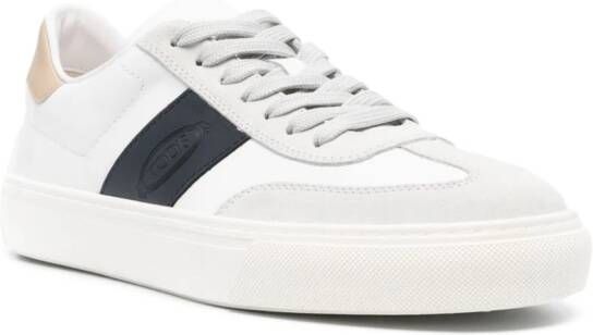 Tod's logo-debossed leather sneakers White
