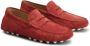 Tod's logo-debossed suede loafers Red - Thumbnail 2