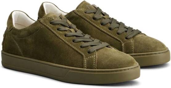Tod's logo-detail suede sneakers Green