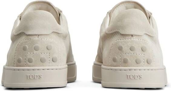 Tod's logo-detail suede sneakers Neutrals