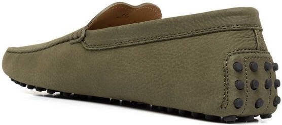 Tod's logo-embossed loafers Green
