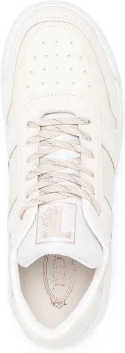 Tod's logo-embossed panelled sneakers Neutrals