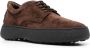 Tod's logo-embroidered suede derby shoes Brown - Thumbnail 2