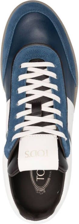 Tod's logo low-top sneakers Blue
