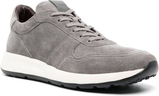 Tod's logo-patch leather sneakers Grey
