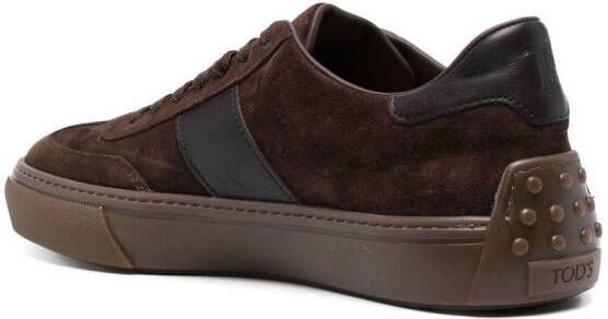 Tod's logo-patch low-top sneakers Brown