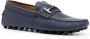 Tod's logo-plaque leather loafers Blue - Thumbnail 2
