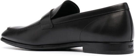 Tod's logo-plaque loafers Black