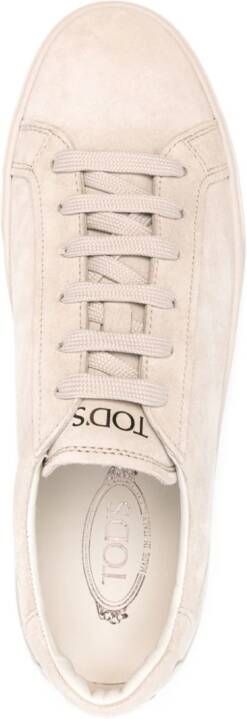 Tod's logo-print suede sneakers Neutrals