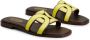 Tod's logo-strap leather sandals Yellow - Thumbnail 2