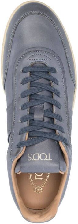 Tod's low-top leather sneakers Blue