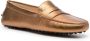 Tod's metallic-finish leather loafers Gold - Thumbnail 2