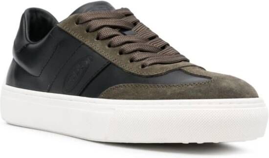 Tod's panelled leather sneakers Black